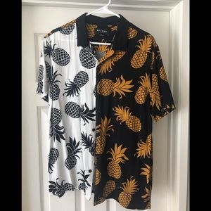 PACSUN Pineapple button up shirt